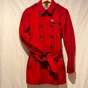 Red Burberry Trench coat